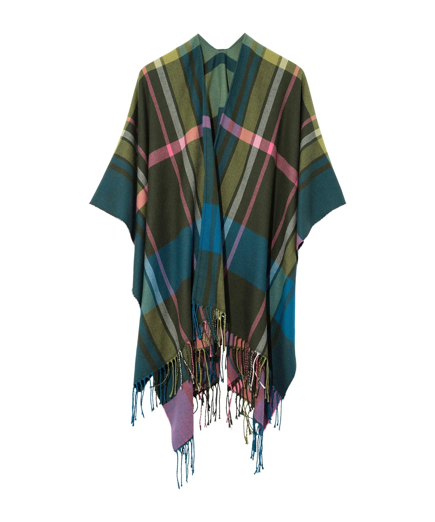 Plaid Ruana