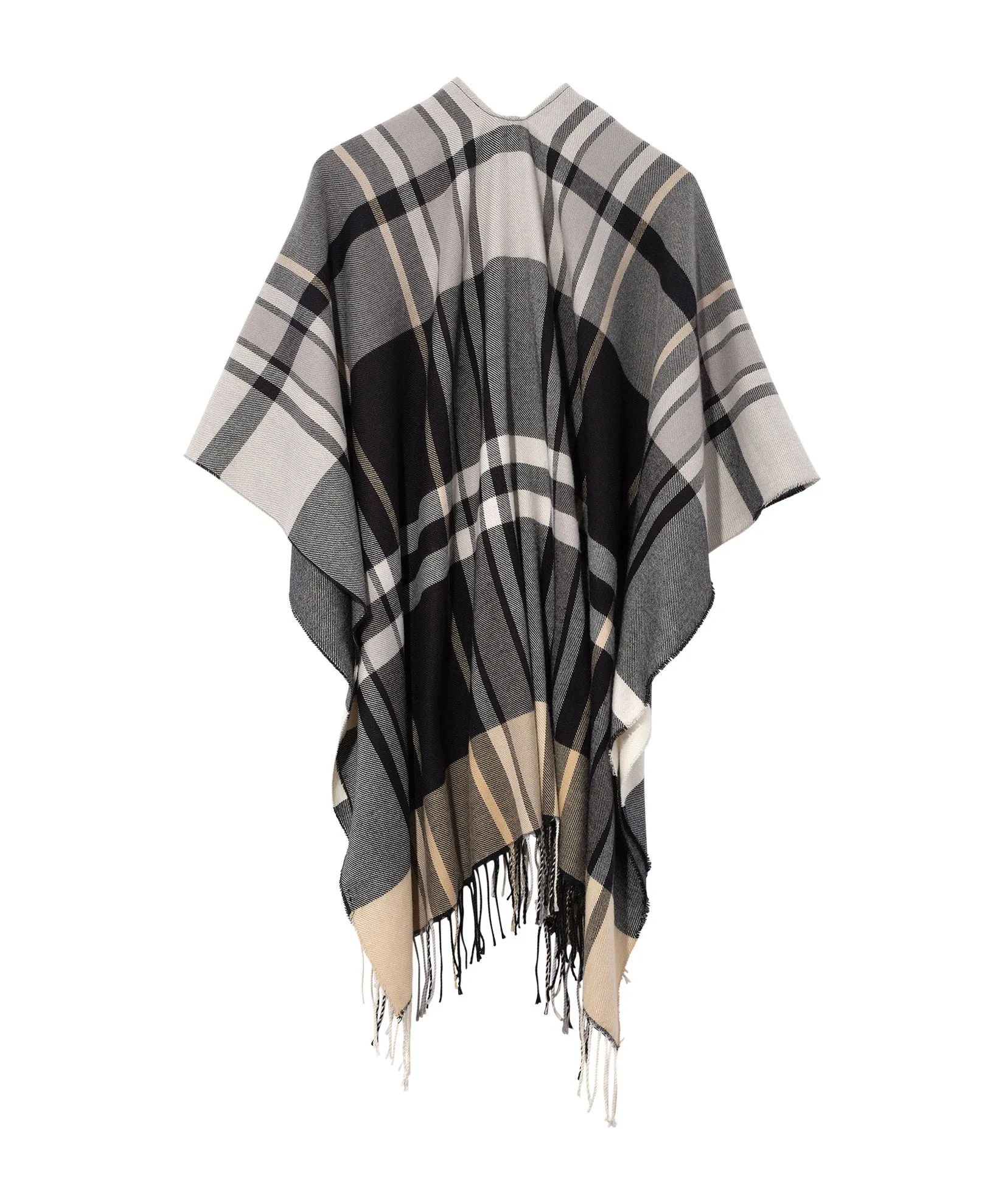 Plaid Ruana