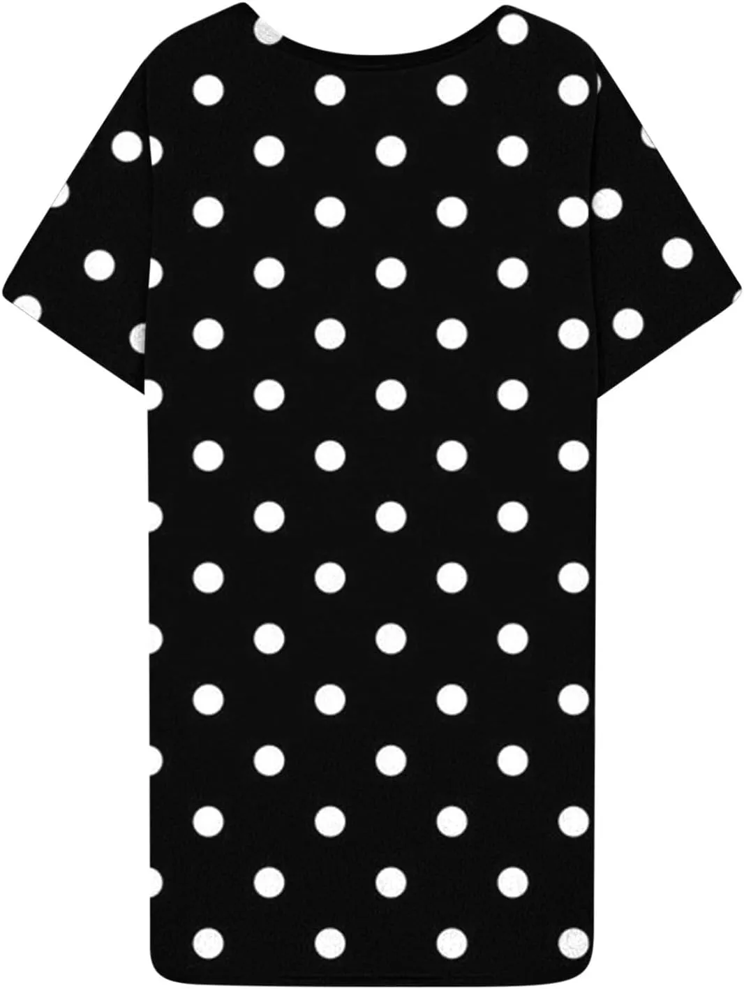 Plus Size Dress for Women Spring Summer Fashion Polka Dot Printed Short Sleeve Shirtdress Loose Casual Home Dress