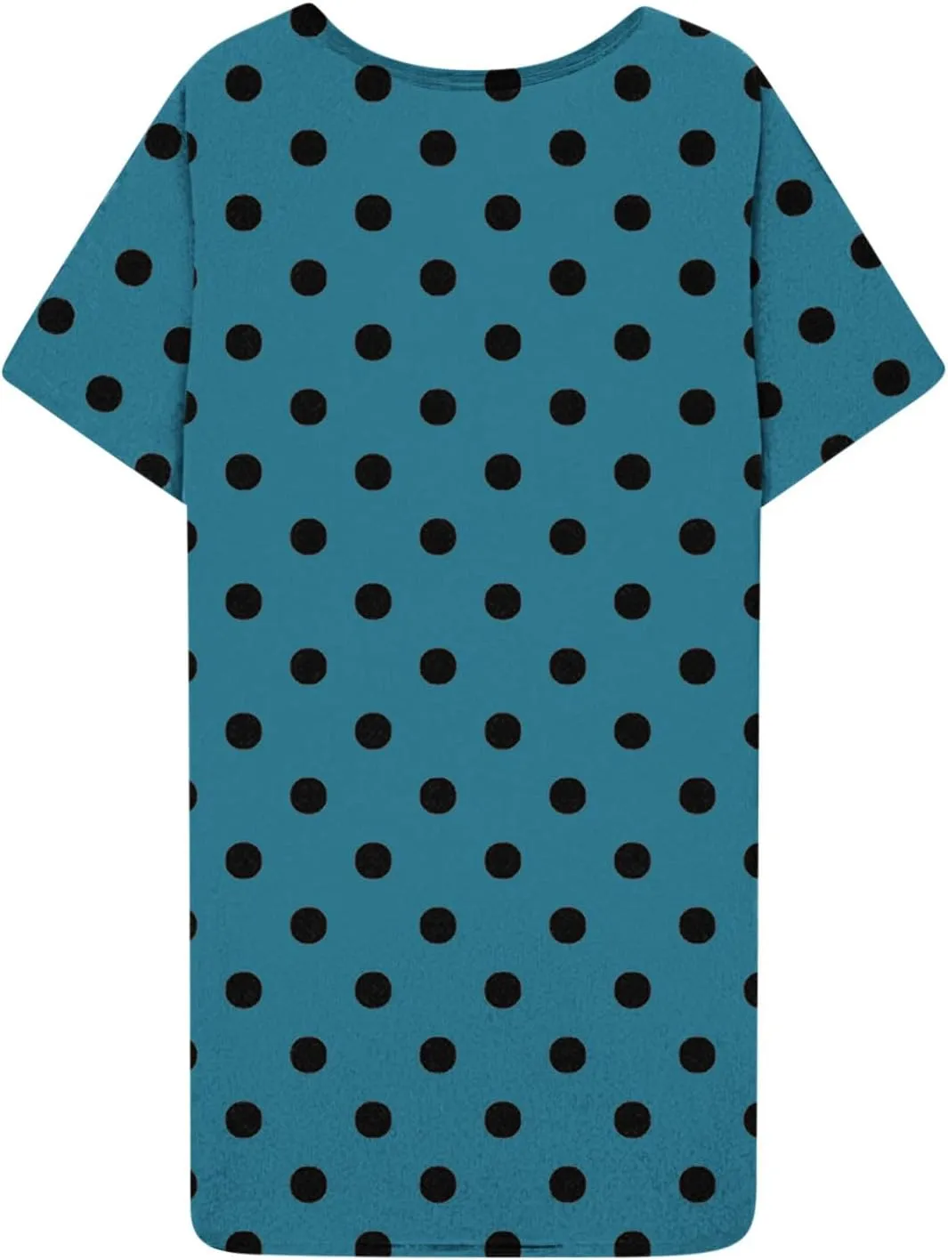 Plus Size Dress for Women Spring Summer Fashion Polka Dot Printed Short Sleeve Shirtdress Loose Casual Home Dress