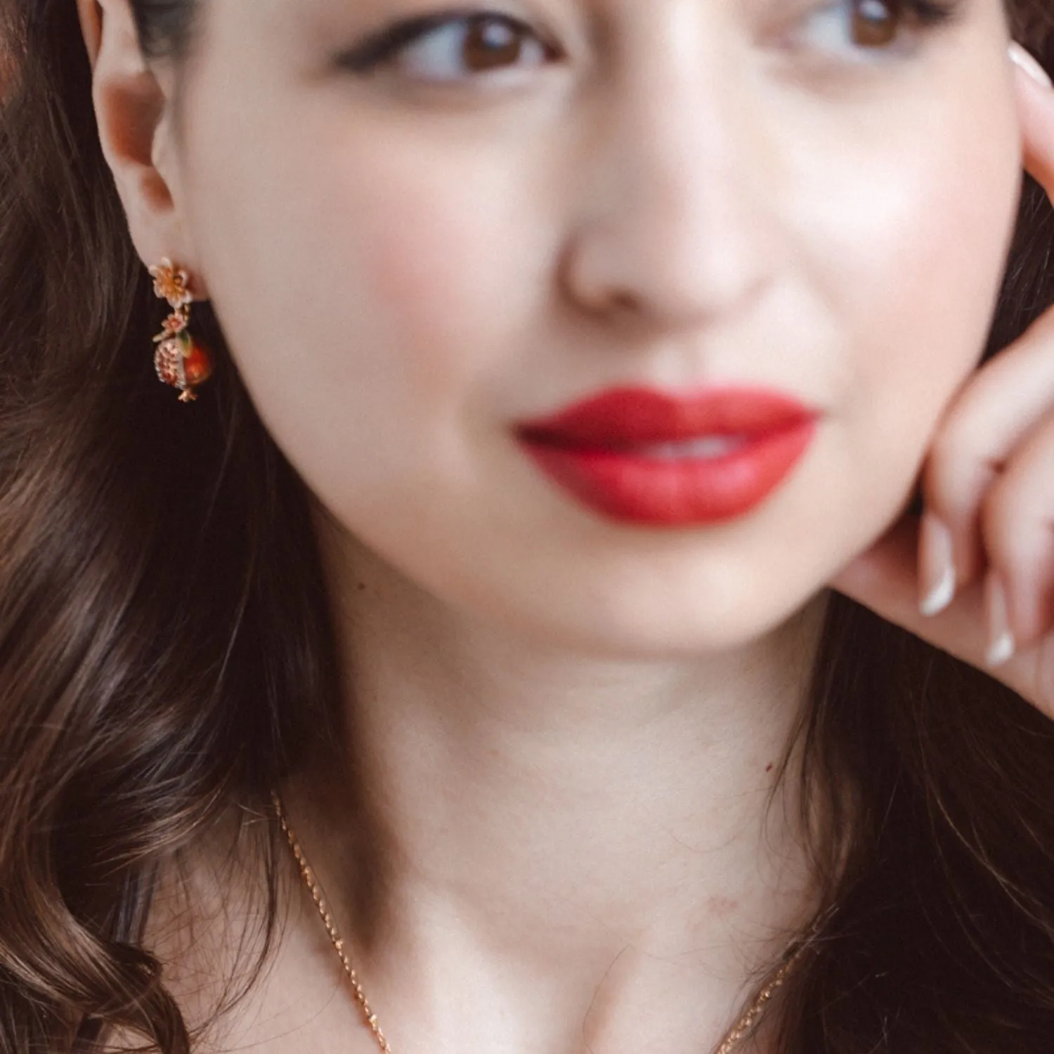 Pomegranate Drop Earrings
