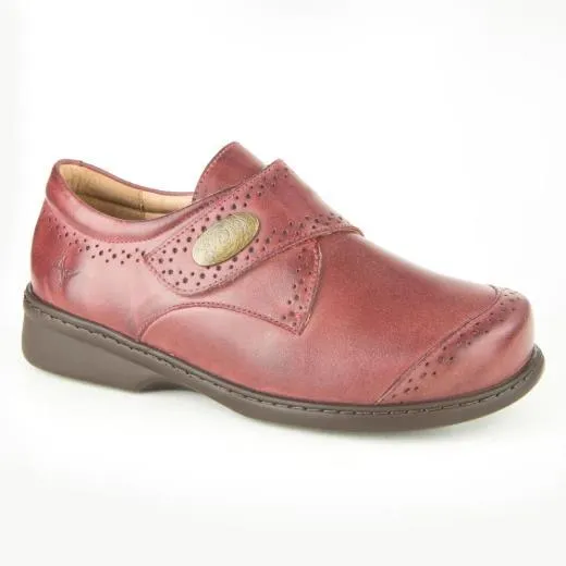 Portofino Women's Velcro Dress Shoes- Vino