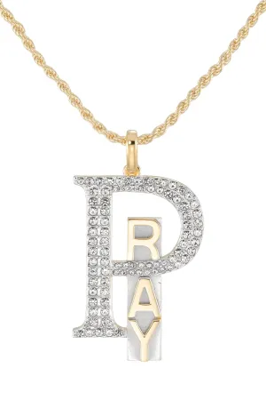 Pray Nameplate Necklace