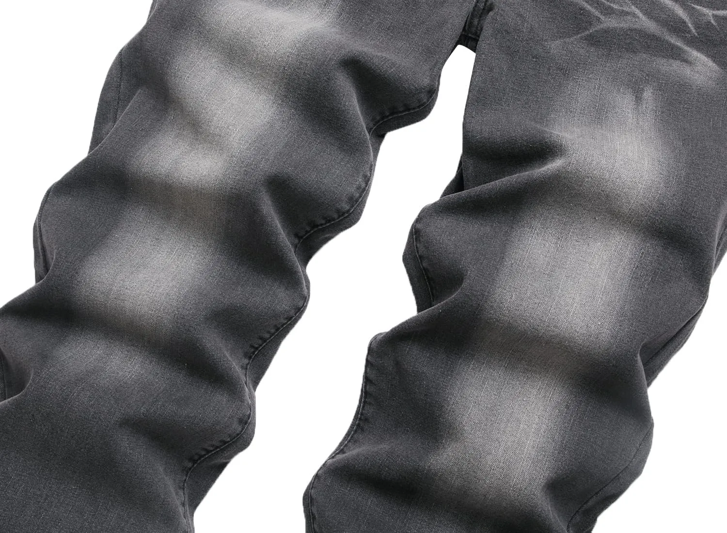 QIMYUM Men's Wide-Leg Baggy Flex Jeans Relaxed Loose Fit Long Denim Pants