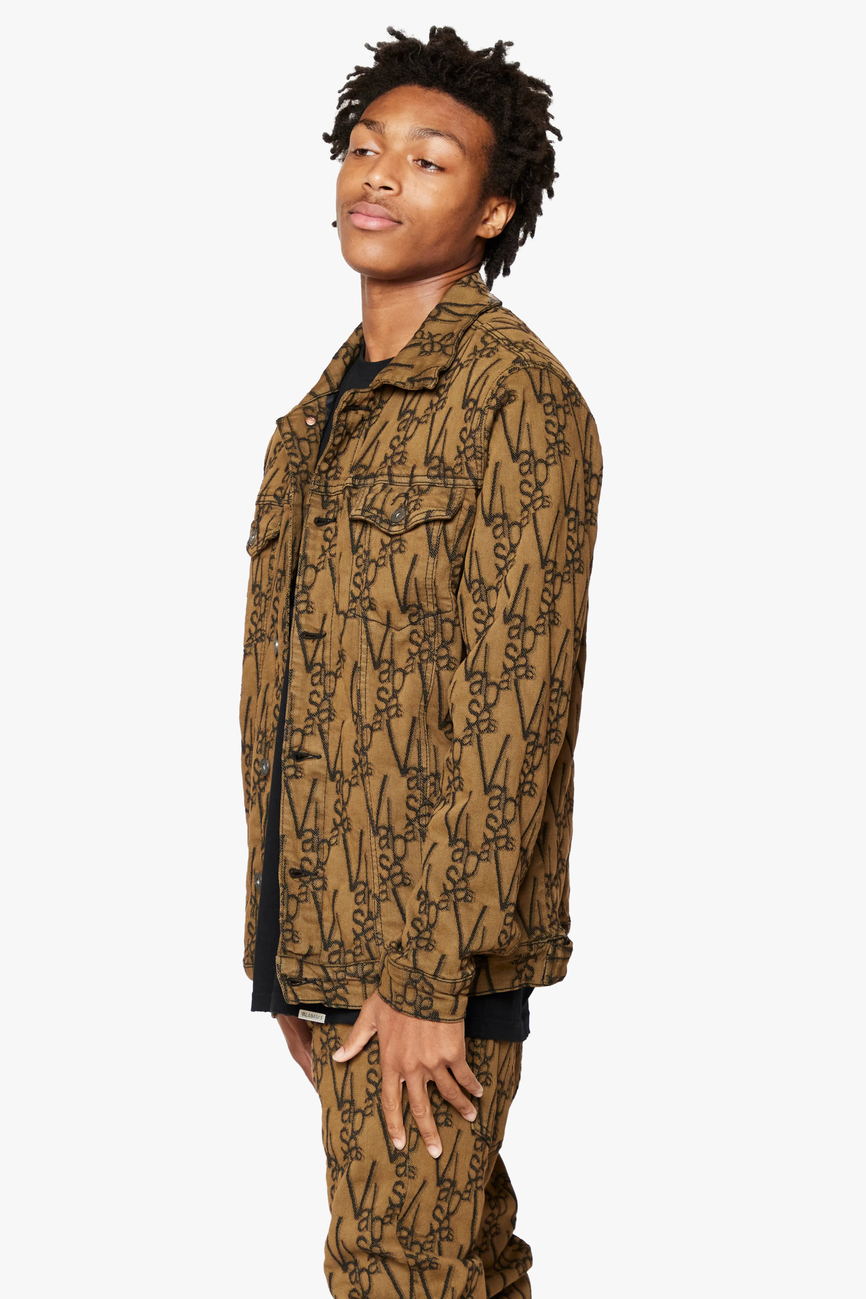"V-INK" BLACK BROWN JACKET