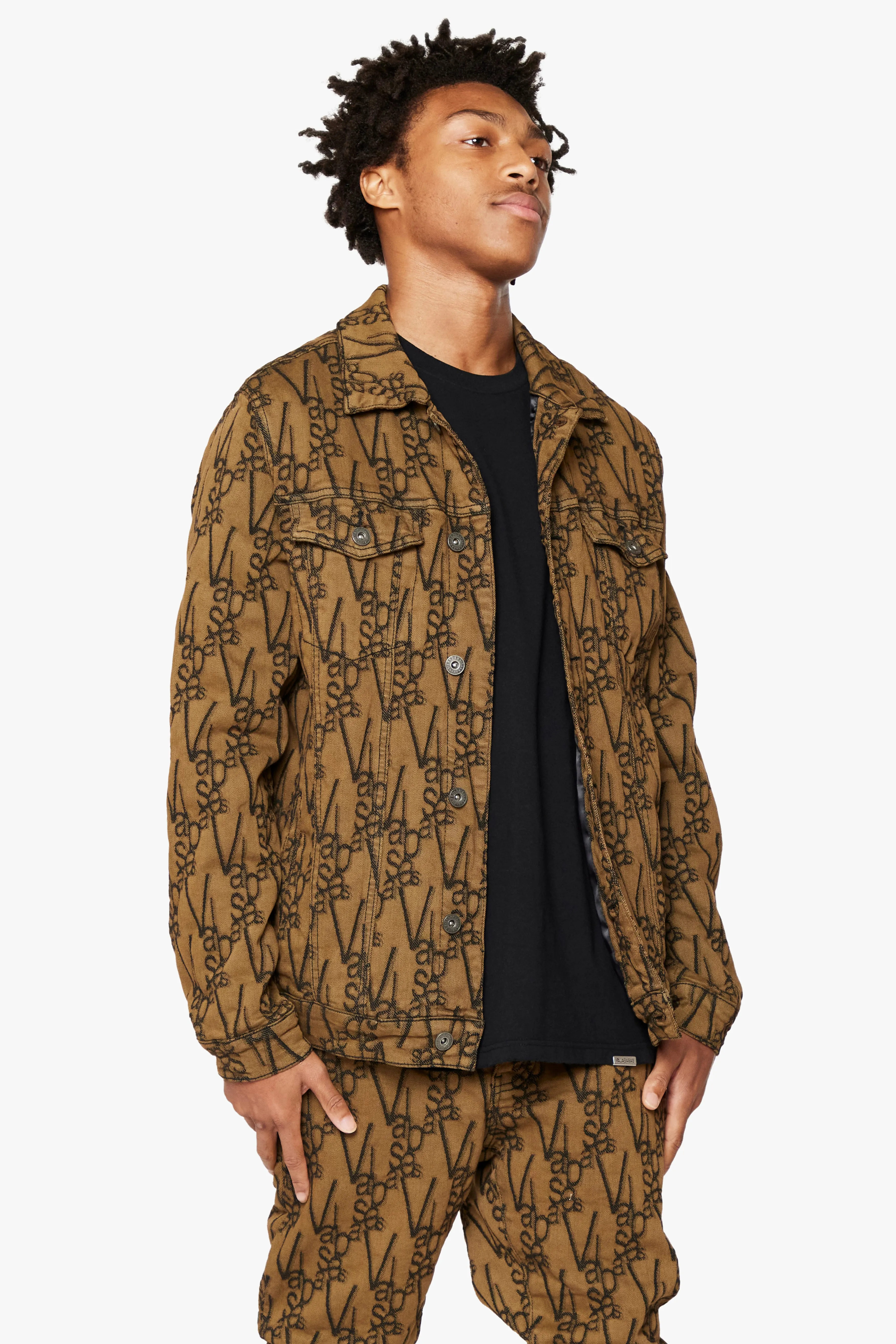 "V-INK" BLACK BROWN JACKET