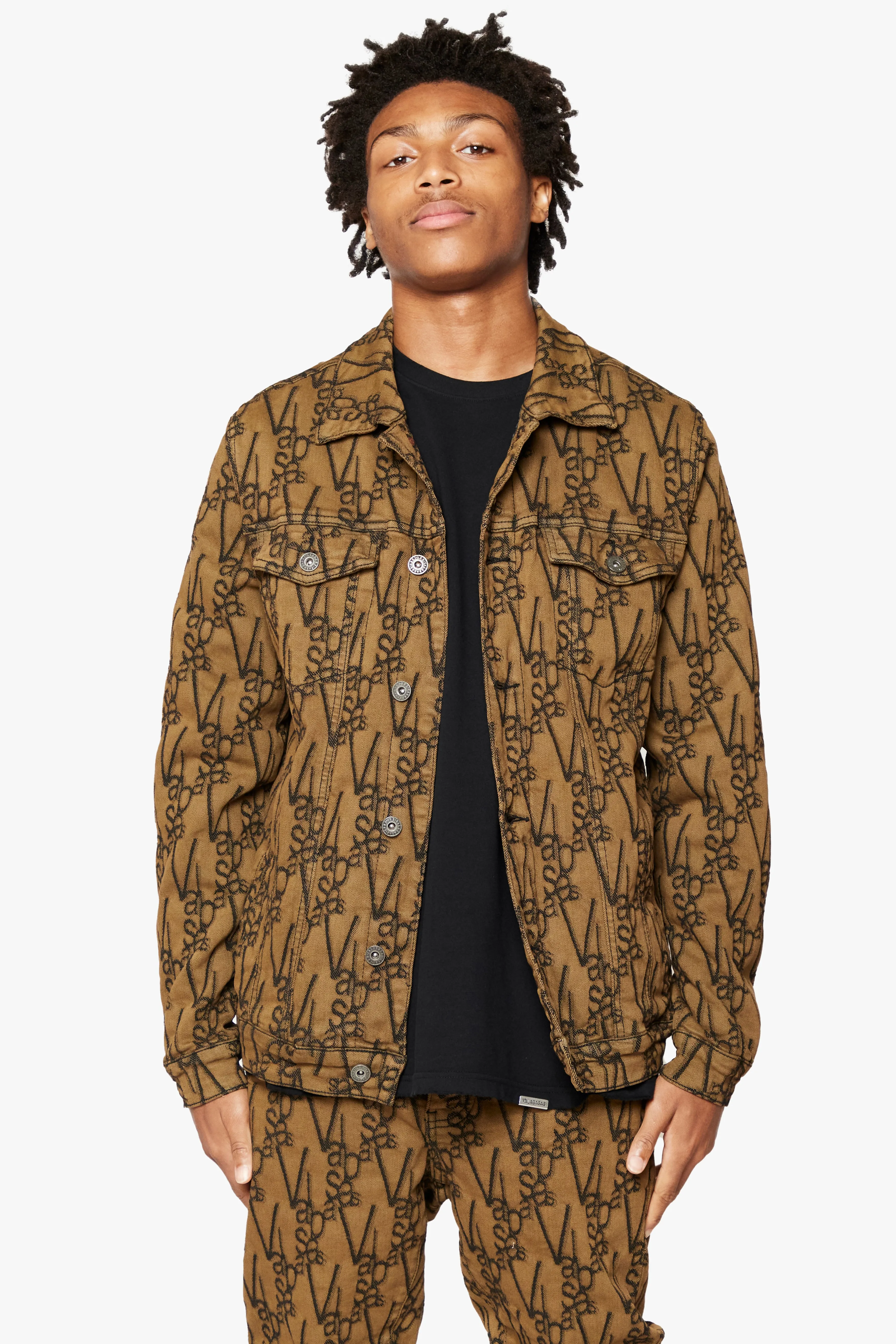 "V-INK" BLACK BROWN JACKET