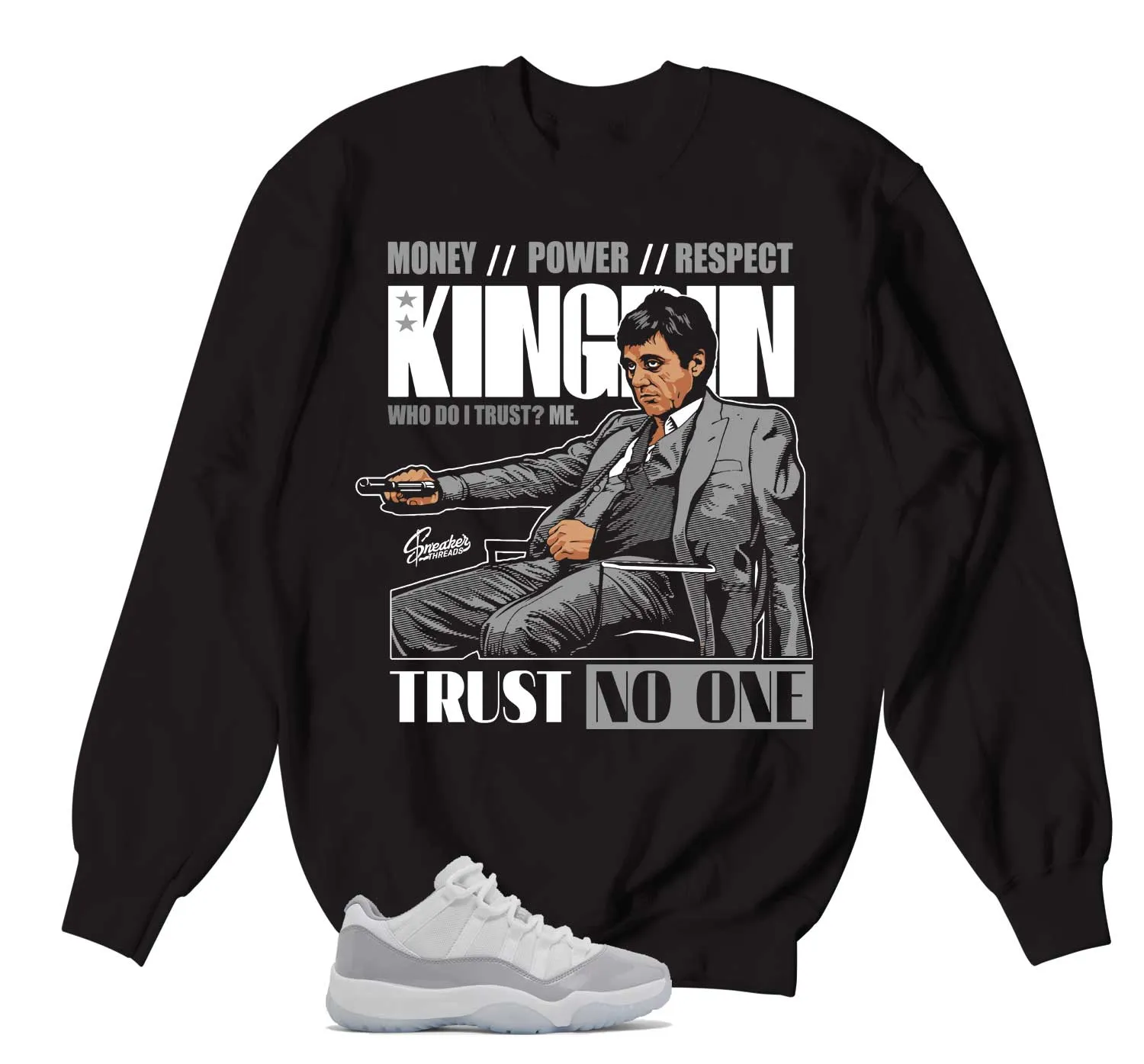 Retro 11 Cement Grey Trust issues Sweater