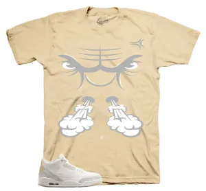 Retro 3 Craft Ivory Raging Face Shirt