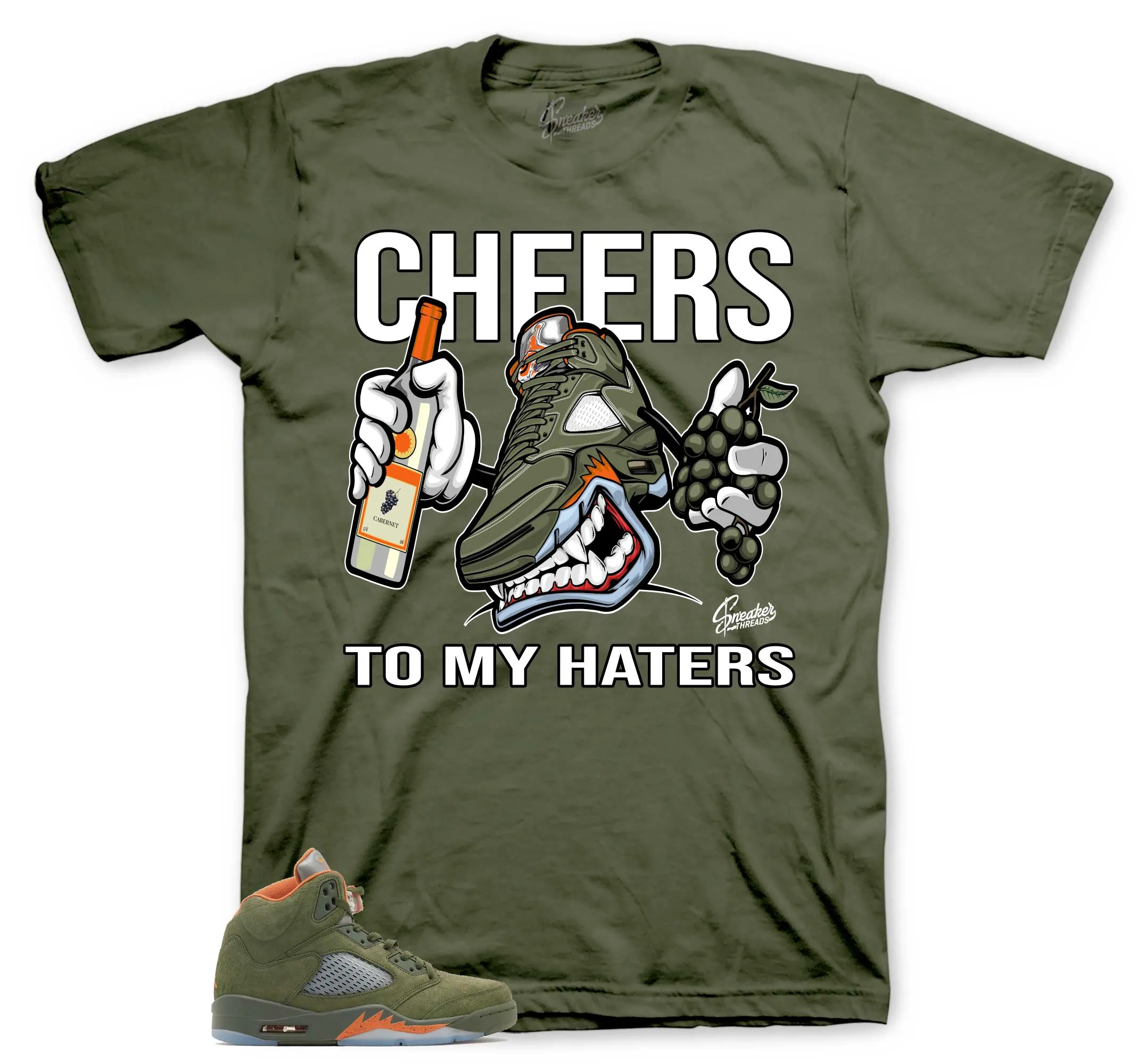 Retro 5 Olive Fly Kicks Shirt