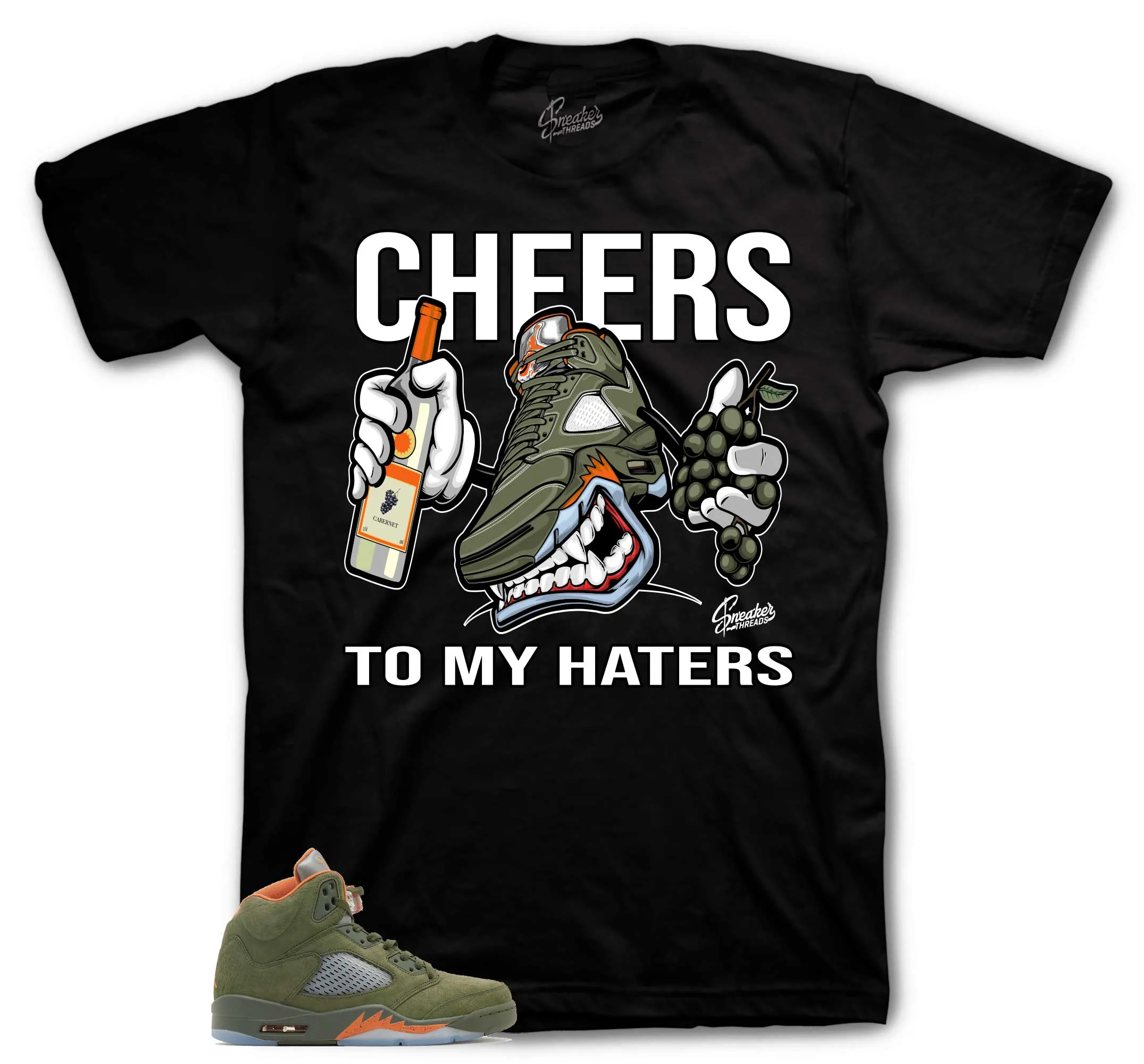Retro 5 Olive Fly Kicks Shirt