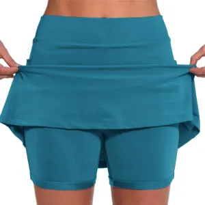 Skorts for Women Dressy Casual High Waisted Skorts Tummy Control Athletic Inner Shorts for Sports Running Tennis