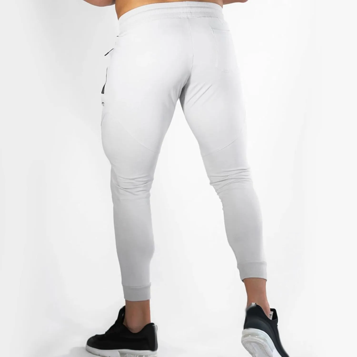 Sports Men's Tights Pants Stretchy Yoga Pants Slim Fit Sport Pant Drawstring Workout Trousers Soft Running Pants