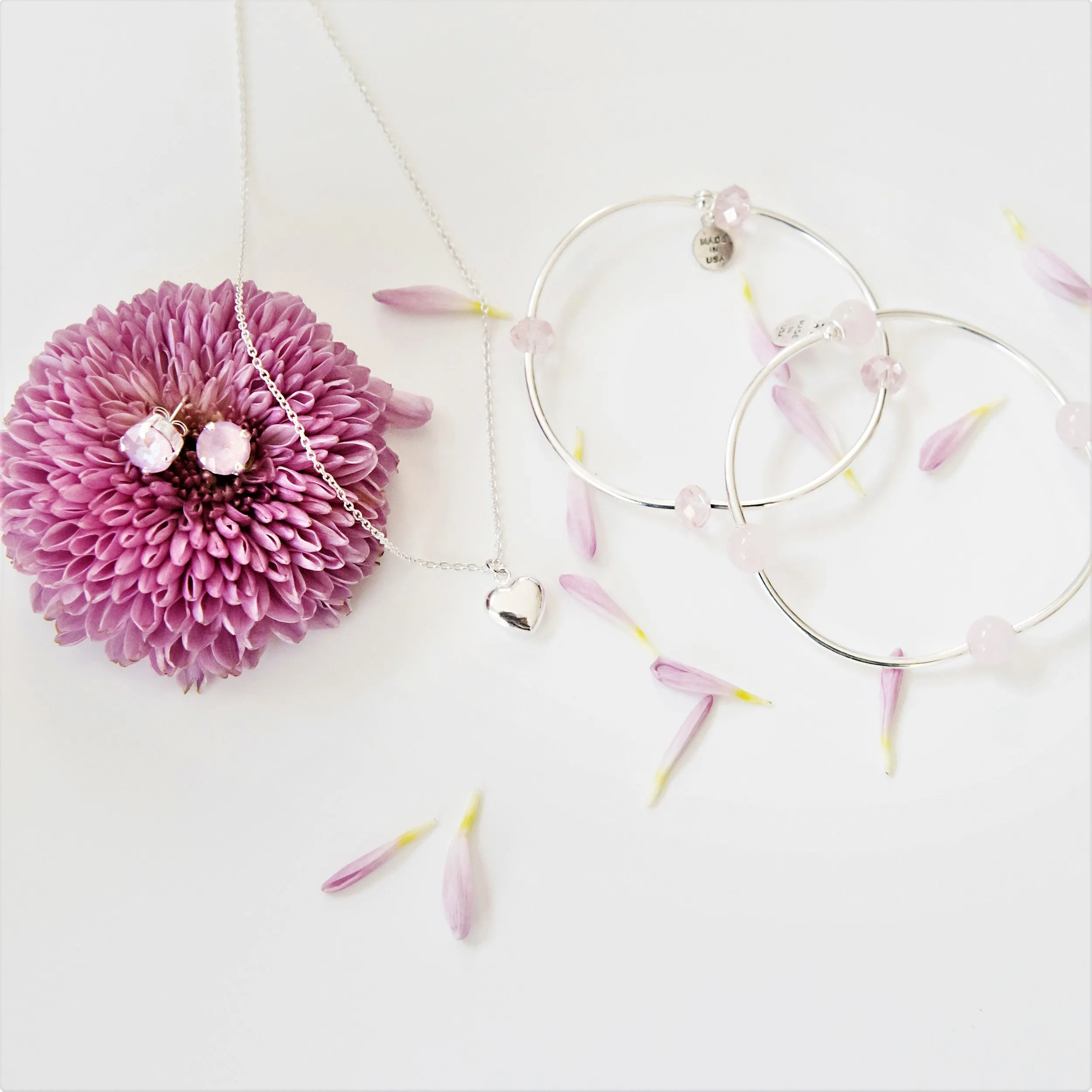 Spring Love Heart Necklace | Sterling Silver