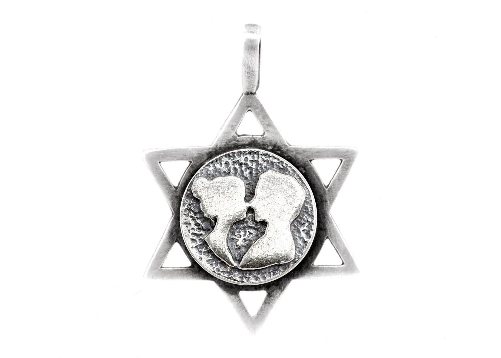 Star Of David With Couple Medallion
