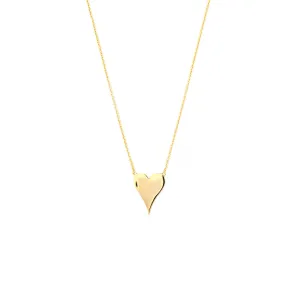 sterling/gold plated heart of gold necklace