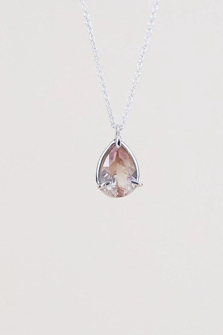 Sunstone Teardrop Necklace