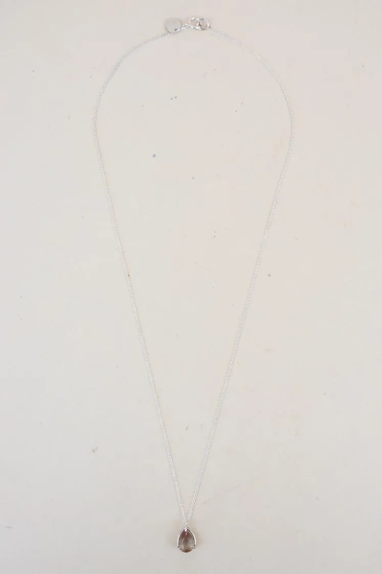 Sunstone Teardrop Necklace