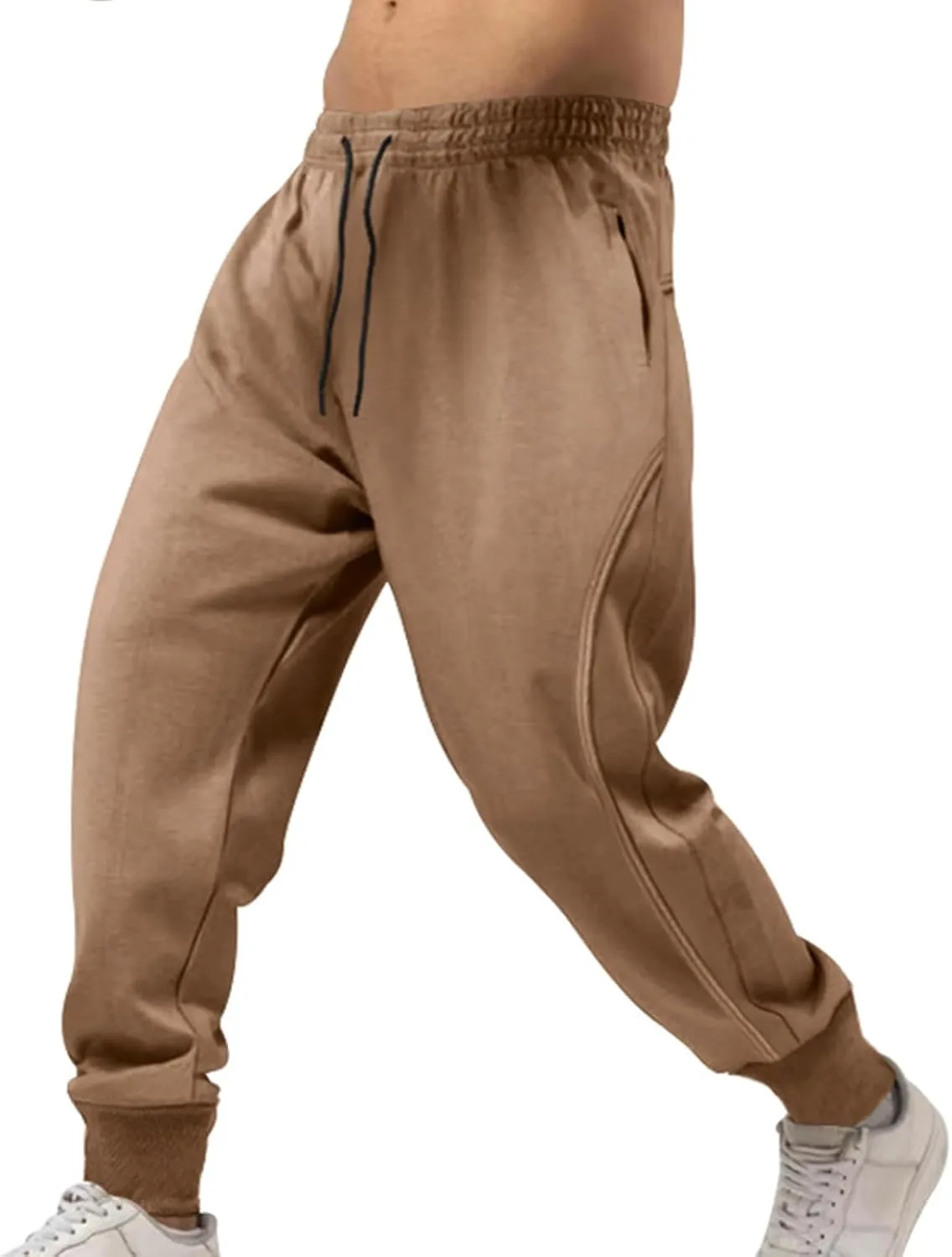 Sweatpants for Men, Slim Fit Elastic Waisted Stylish Sweatpants Casual Active Workout Sports Joggers Tapered Pants