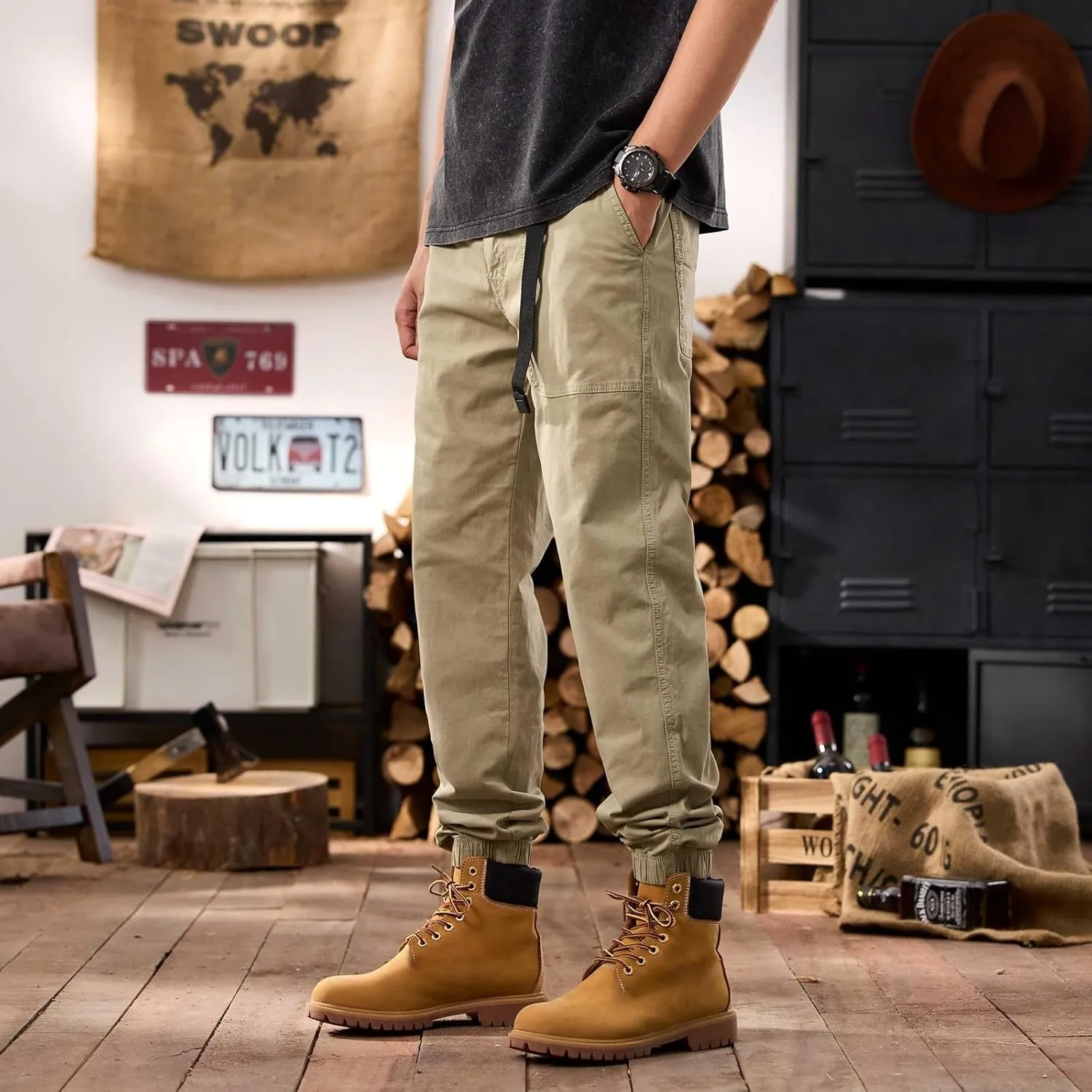 Tactical Pants for Men Hiking Cargo Pants Lightweight Work Training Pants Trousers Suitable for Outdoor and Travel