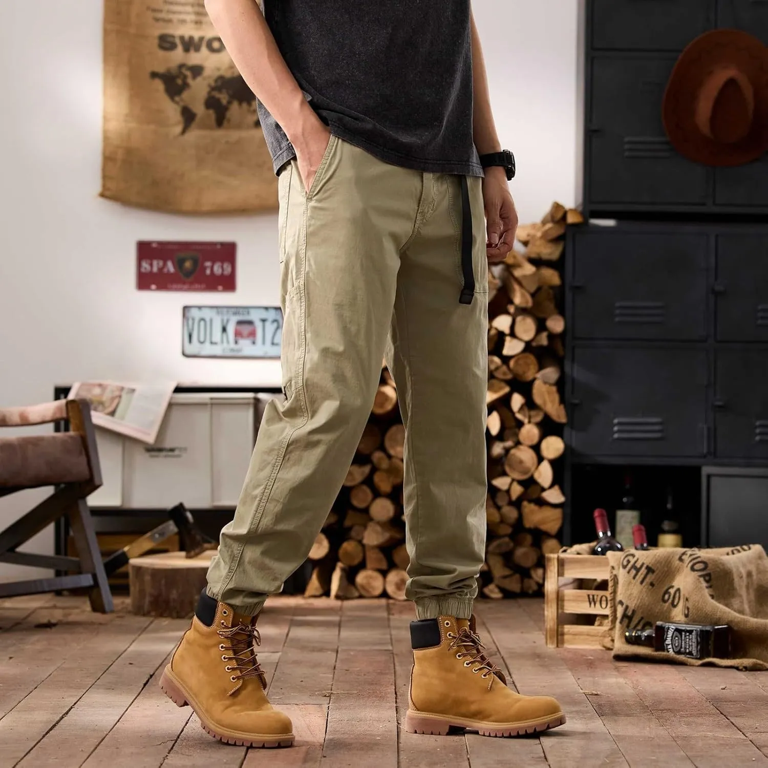 Tactical Pants for Men Hiking Cargo Pants Lightweight Work Training Pants Trousers Suitable for Outdoor and Travel