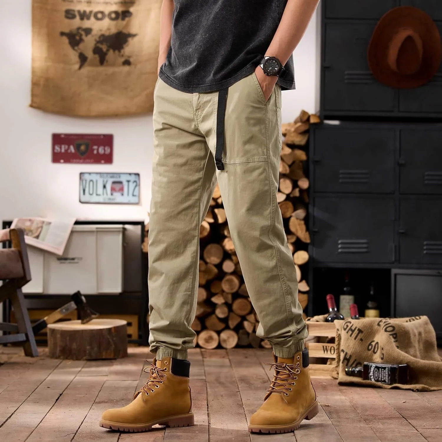 Tactical Pants for Men Hiking Cargo Pants Lightweight Work Training Pants Trousers Suitable for Outdoor and Travel