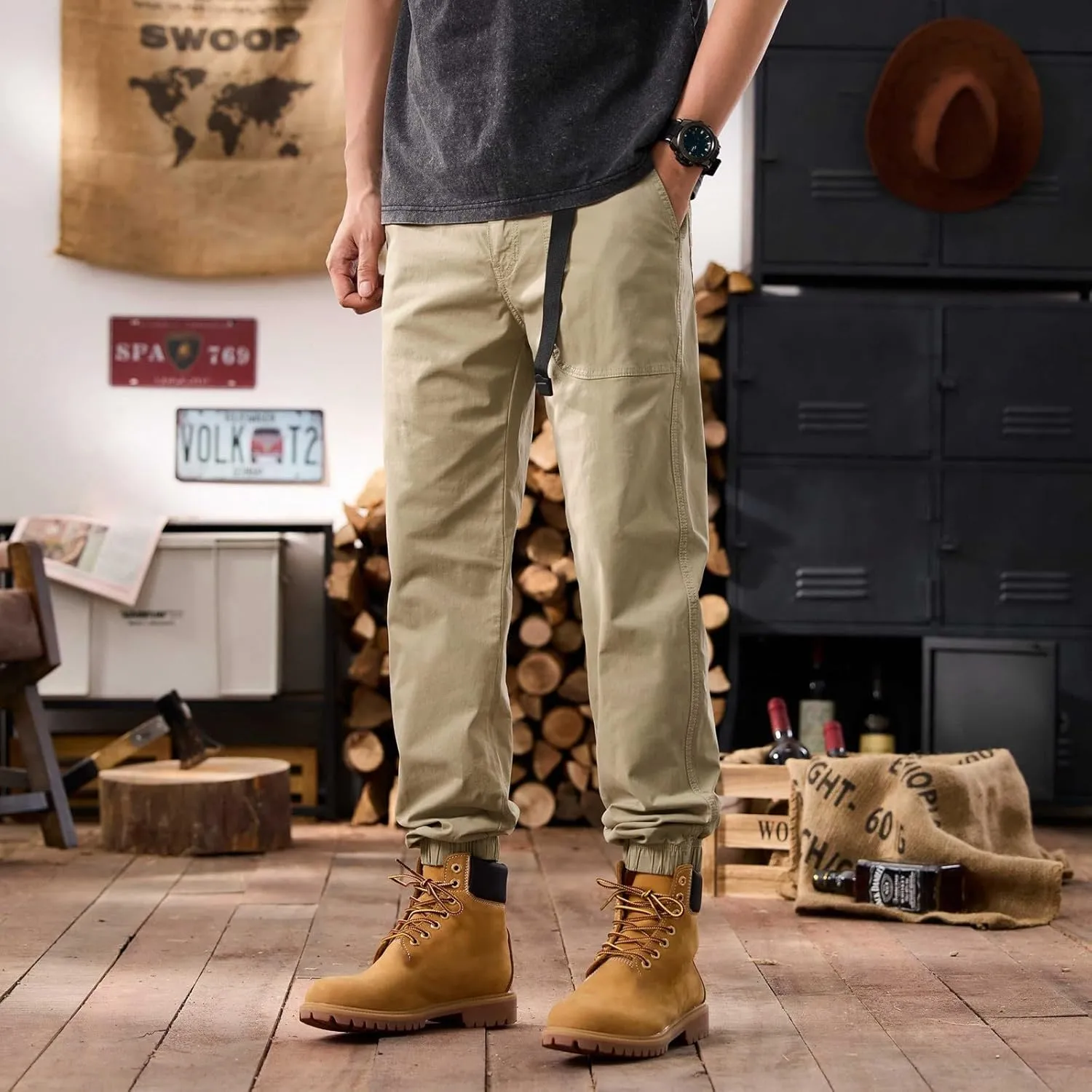 Tactical Pants for Men Hiking Cargo Pants Lightweight Work Training Pants Trousers Suitable for Outdoor and Travel