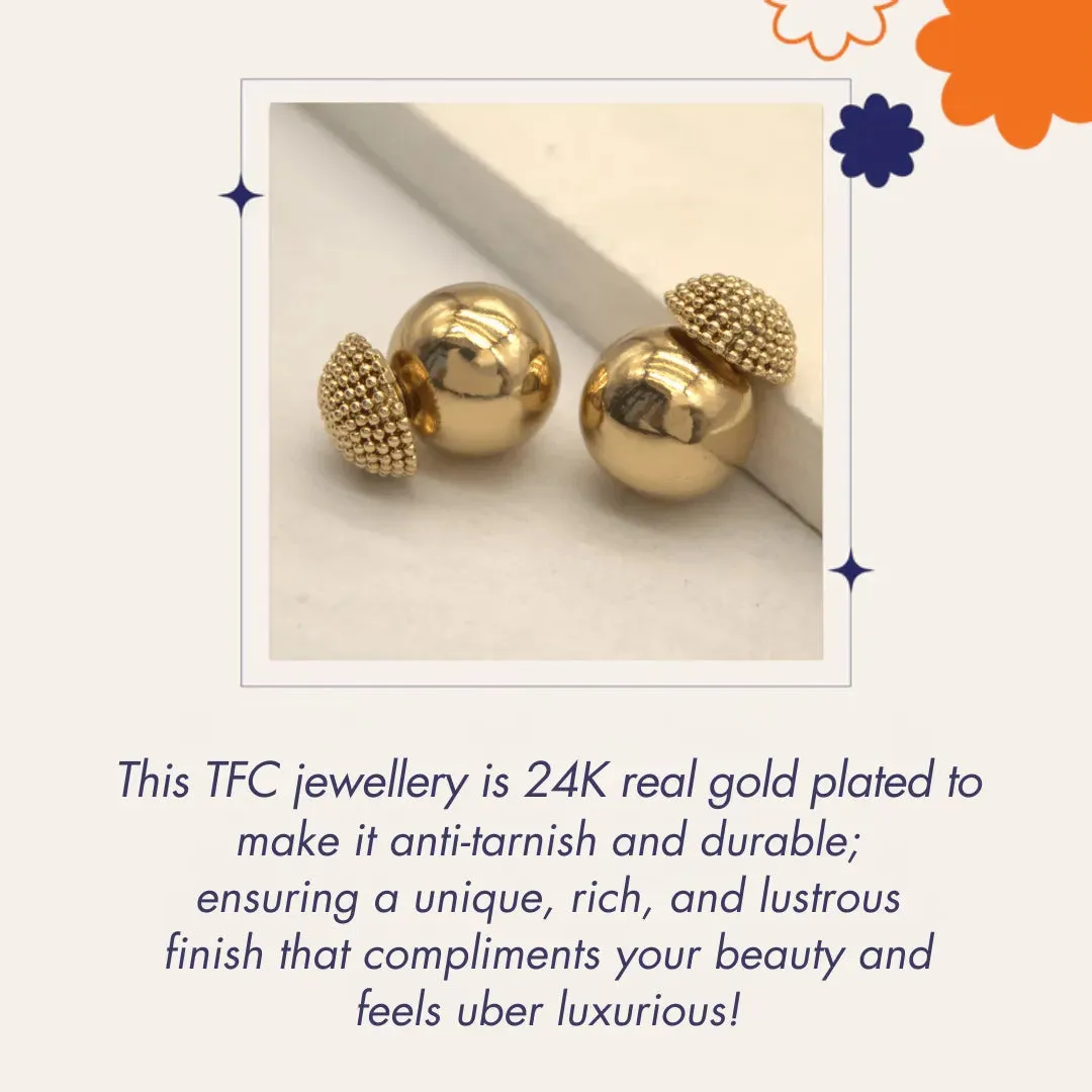 TFC 24K Layered Chain Floral Gold Plated Necklace