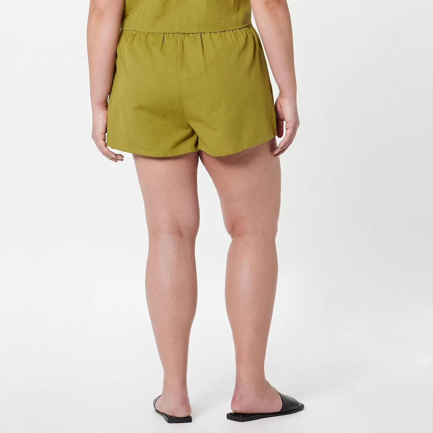 The Drop Women's Emilie Relaxed Pull-on Linen Shorts