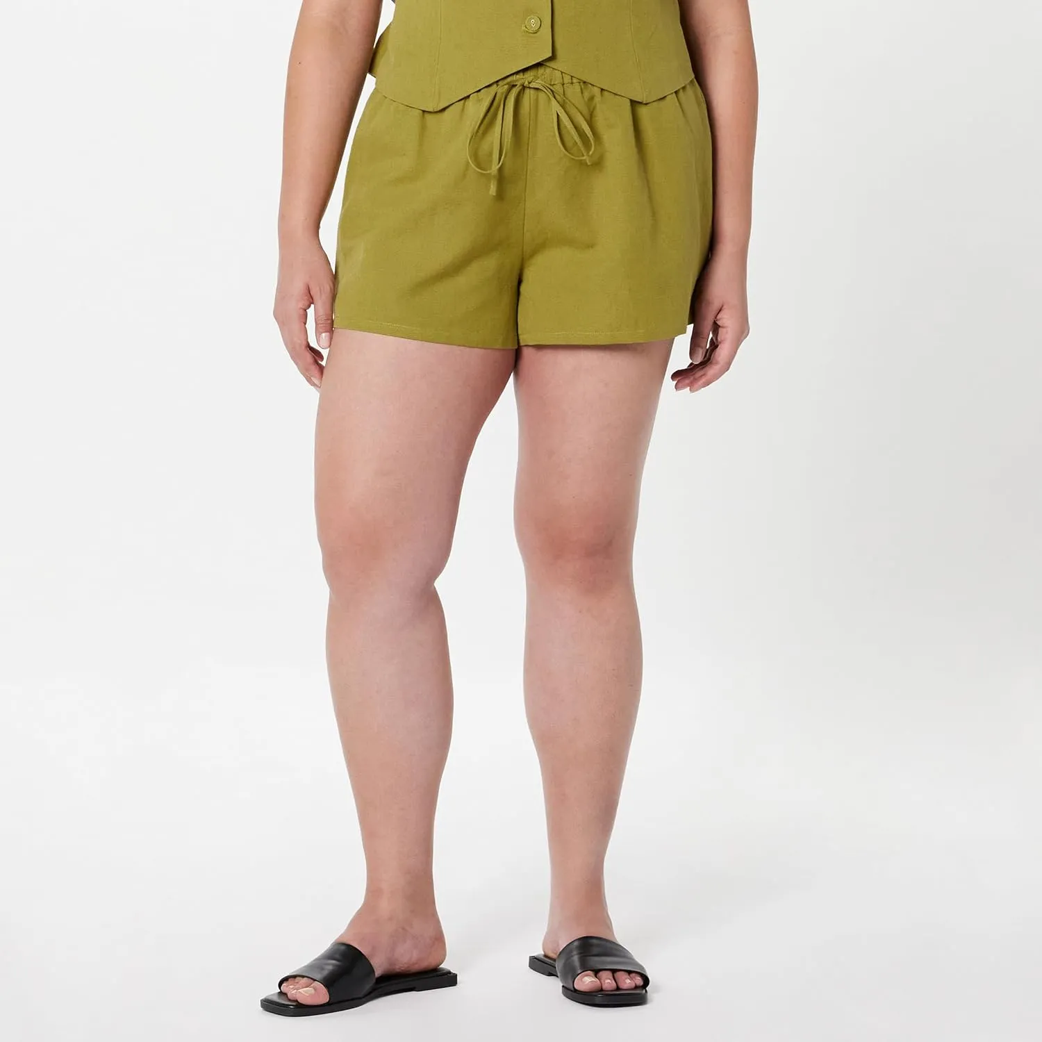 The Drop Women's Emilie Relaxed Pull-on Linen Shorts