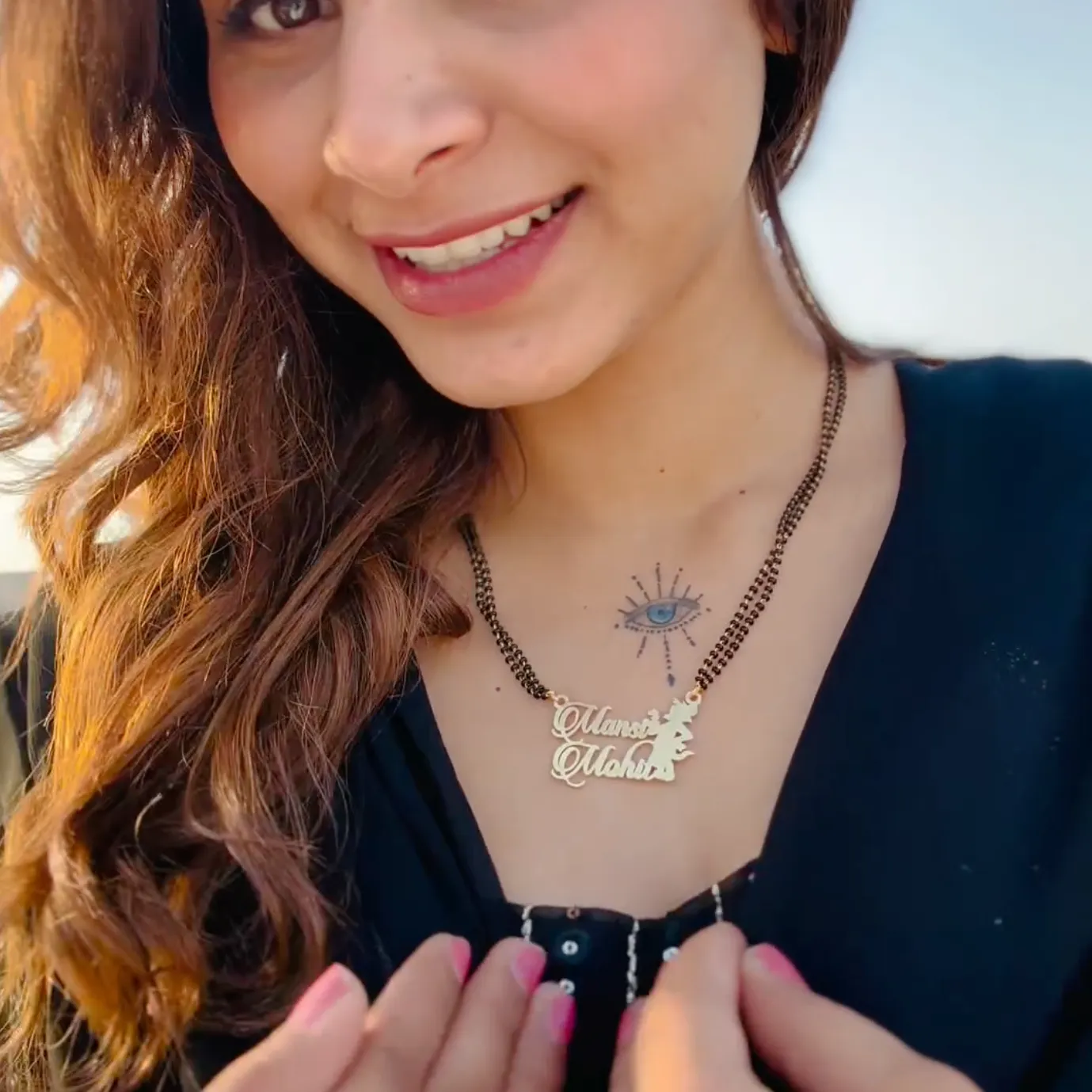 Tom And Jerry Couple Name Necklace