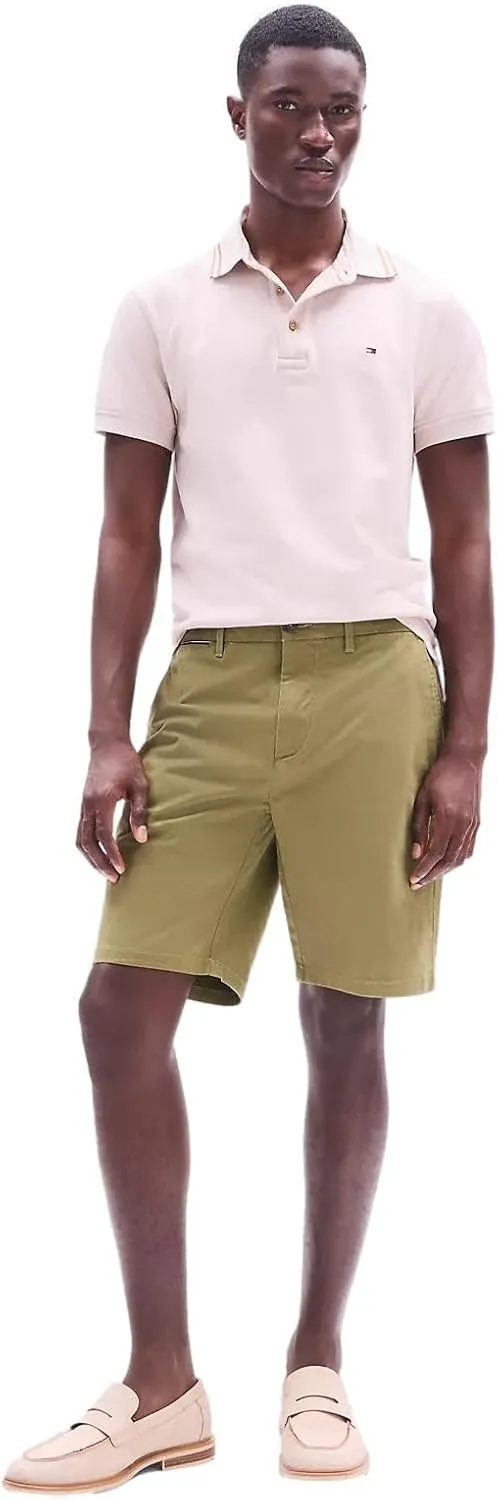 Tommy Hilfiger Men's Casual Stretch 9 Chino Shorts, 40, Sand