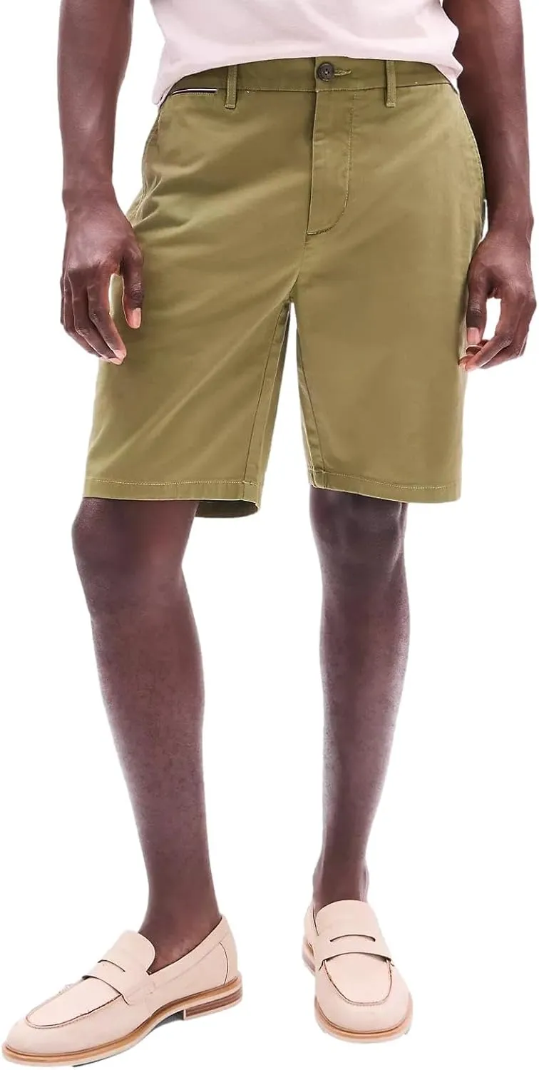 Tommy Hilfiger Men's Casual Stretch 9 Chino Shorts, 40, Sand