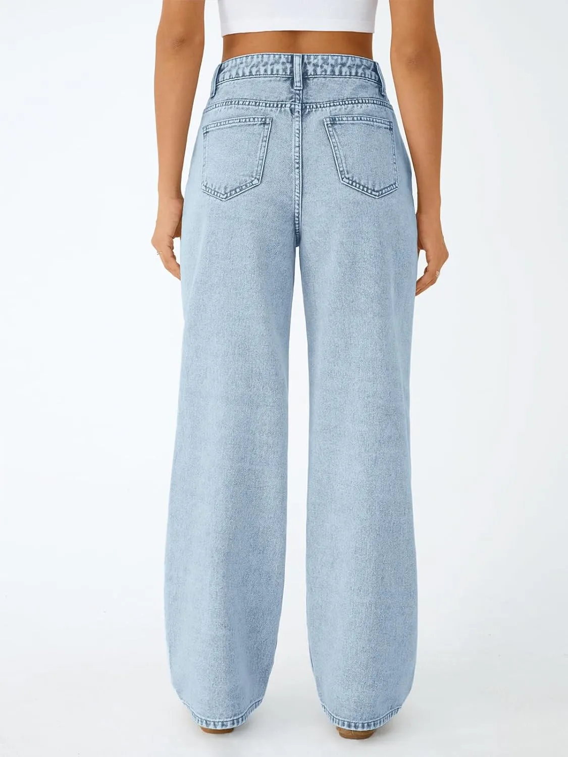 Trendy Queen Jeans for Women Wide Straight Leg High Waisted Stretchy Baggy Jeans Fashion Loose Denim Pants Summer 2025