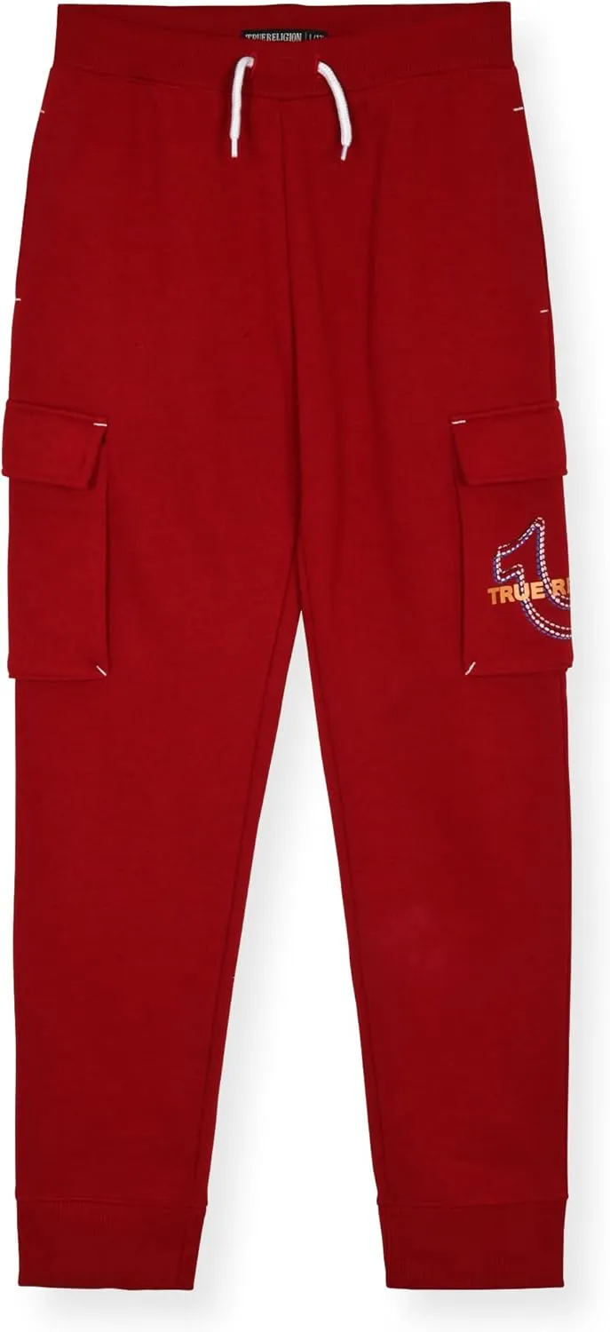 True Religion Boys Sweatshirts and Sweatpants for Kids 2 Piece Clothing Set Fleece Hoodie and Jogger Pants