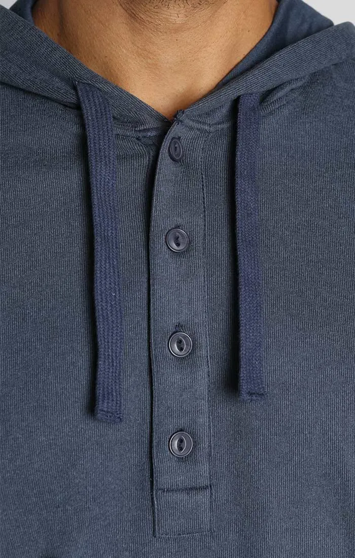 Ultra Soft Ribbed Hooded Henley