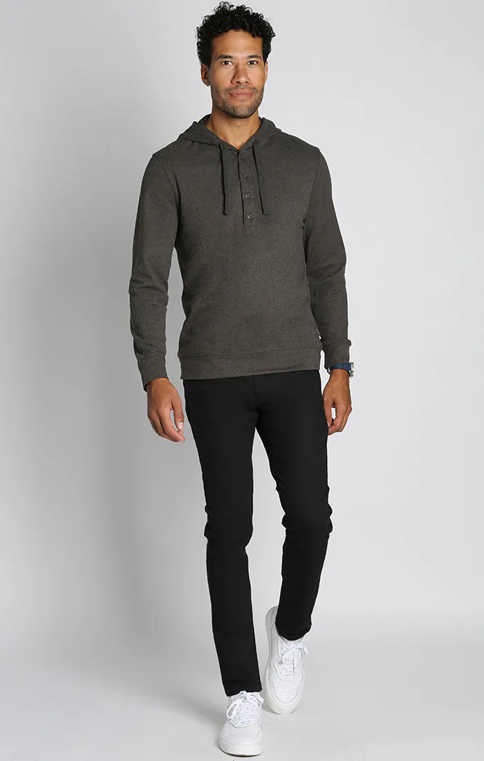 Ultra Soft Ribbed Hooded Henley