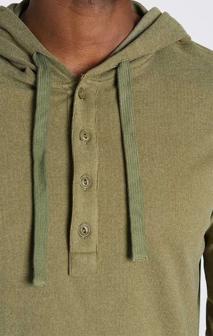 Ultra Soft Ribbed Hooded Henley