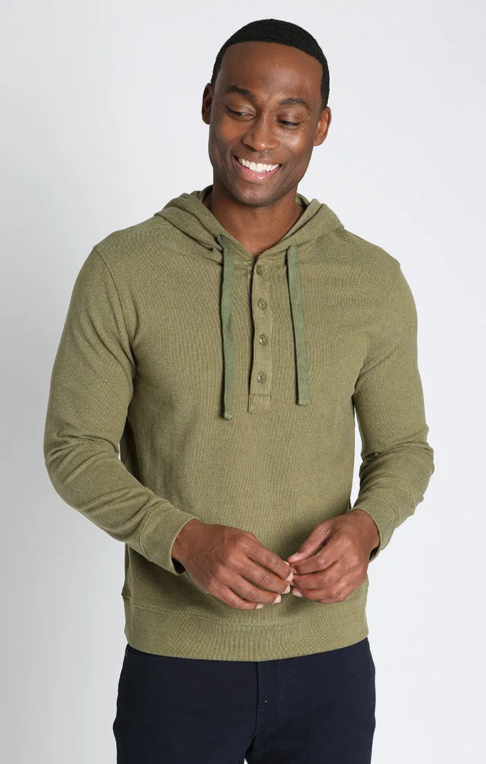 Ultra Soft Ribbed Hooded Henley