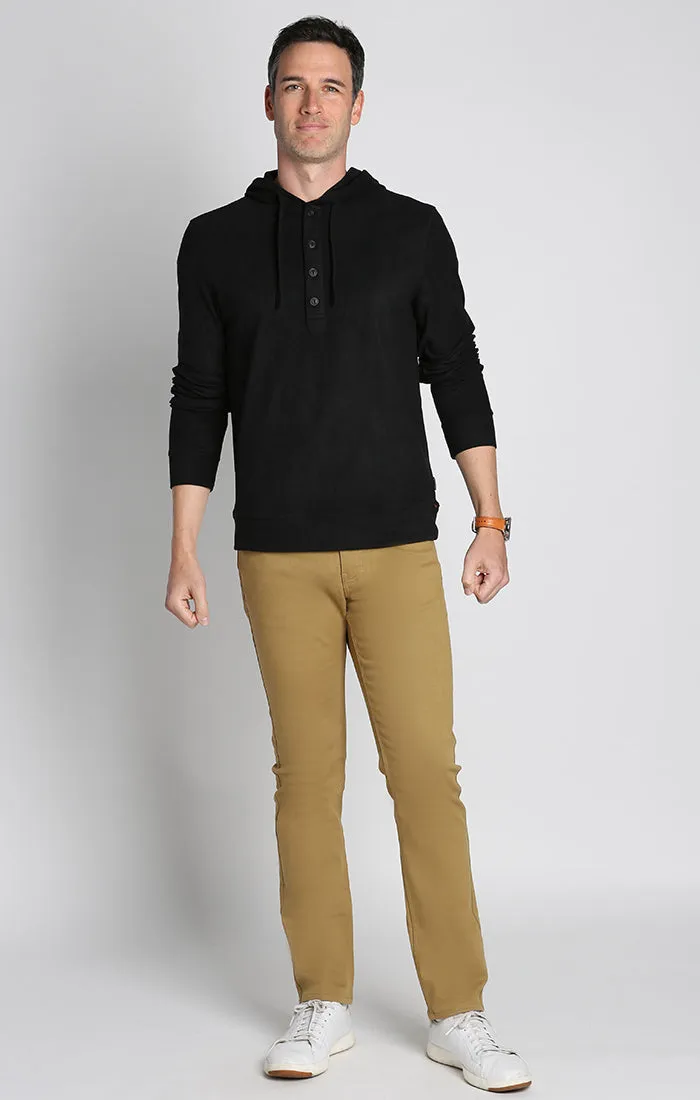 Ultra Soft Ribbed Hooded Henley