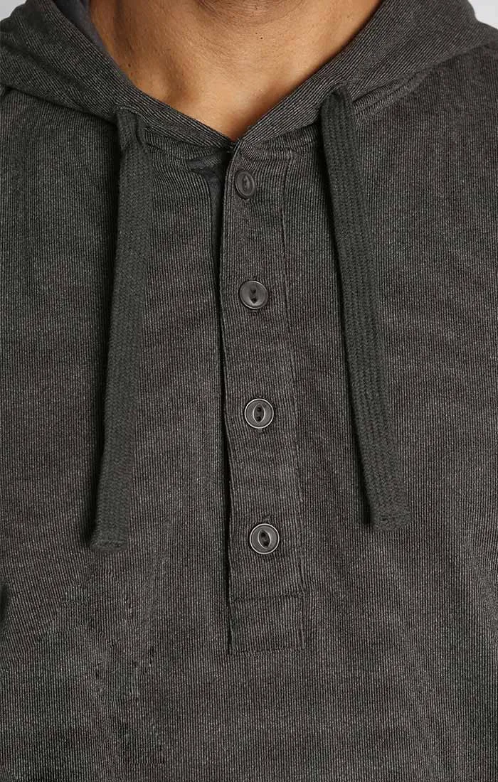 Ultra Soft Ribbed Hooded Henley