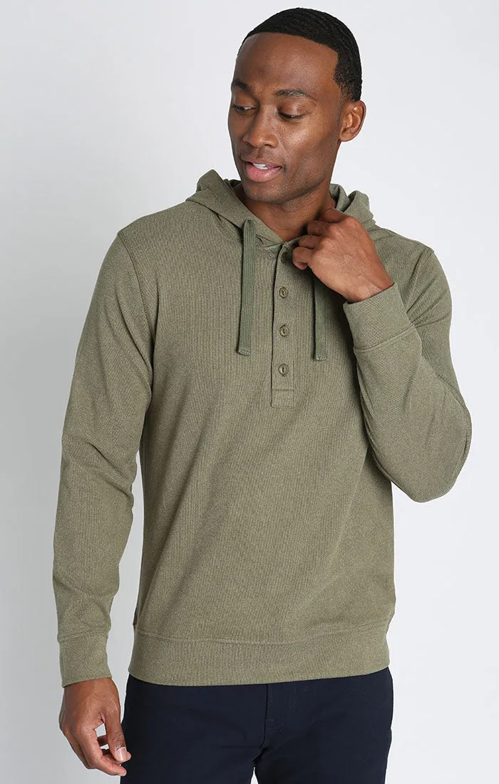 Ultra Soft Ribbed Hooded Henley