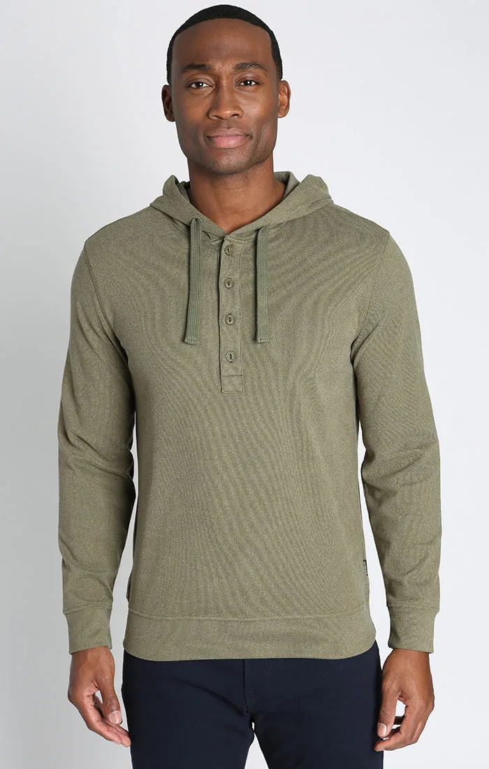 Ultra Soft Ribbed Hooded Henley