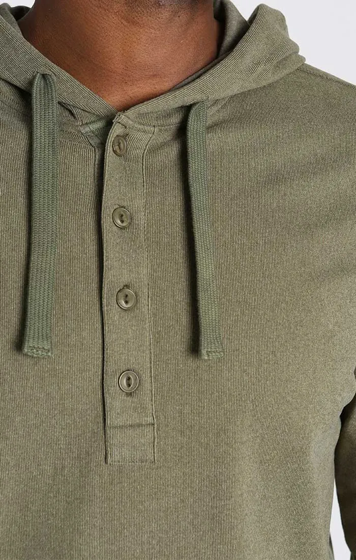 Ultra Soft Ribbed Hooded Henley