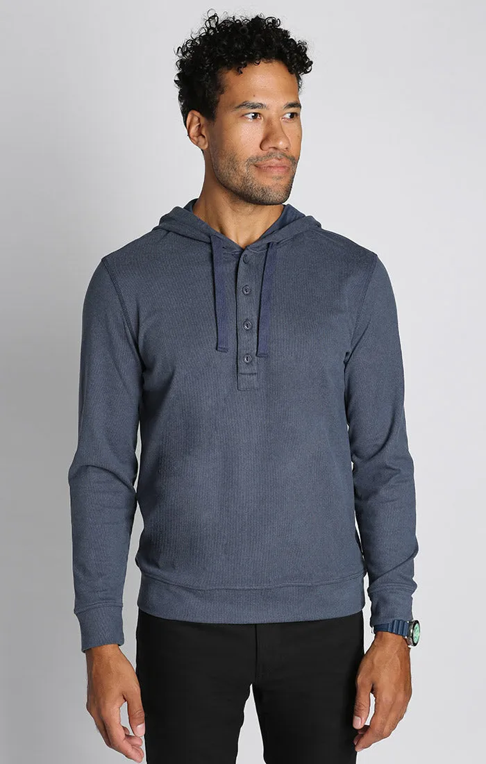 Ultra Soft Ribbed Hooded Henley