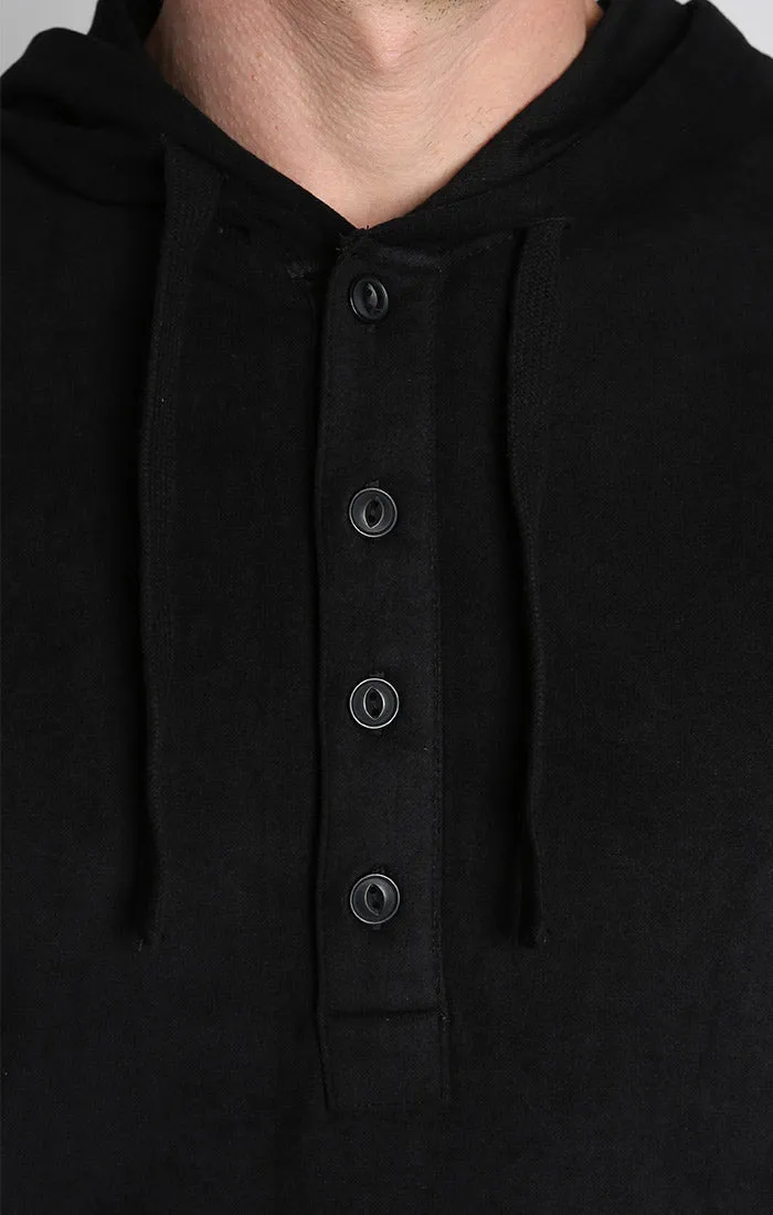 Ultra Soft Ribbed Hooded Henley