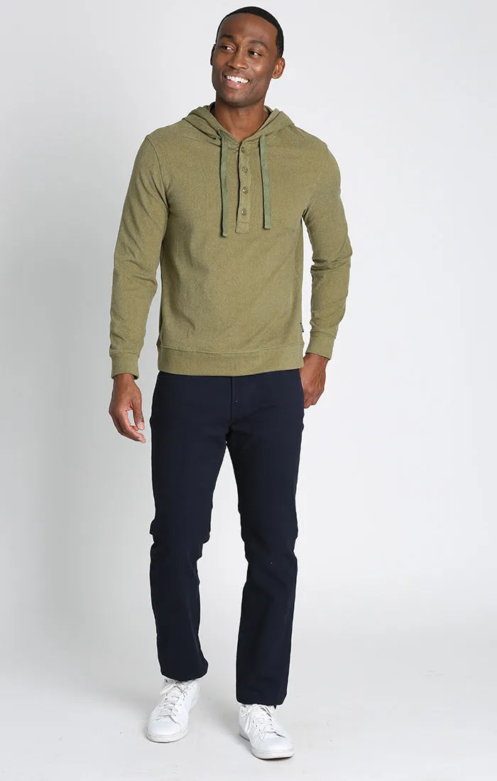 Ultra Soft Ribbed Hooded Henley