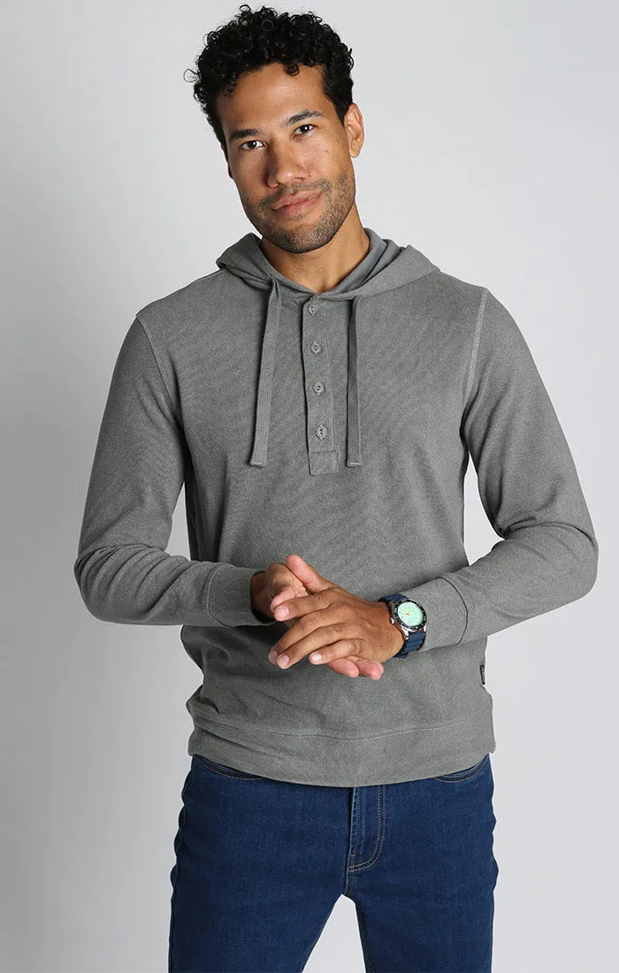 Ultra Soft Ribbed Hooded Henley