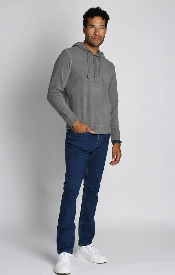Ultra Soft Ribbed Hooded Henley