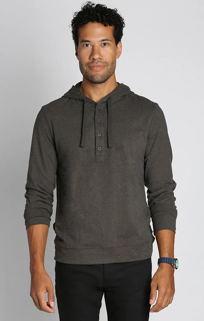 Ultra Soft Ribbed Hooded Henley